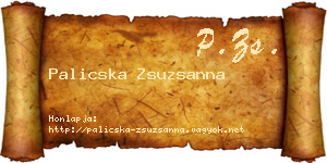 Palicska Zsuzsanna névjegykártya
